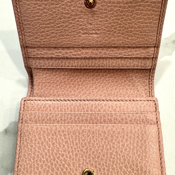 Gucci GG Marmont Wallet Gucci Pink Leather Card Case Wallet COA - Picture 8 of 15